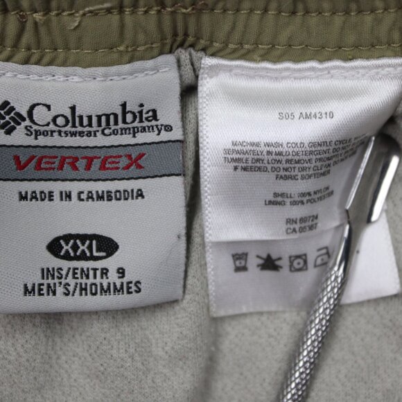Columbia Vertex Shorts Mens 2XL XXL Brown Packable Belted Cargo Nylon 9" inseam - Picture 9 of 12